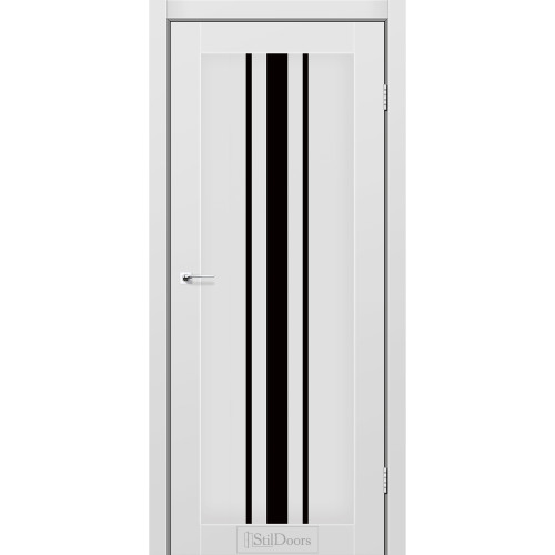 Двері міжкімнатні ARIZONA сірий мат скло чорне StilDoors