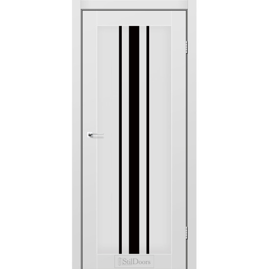 Двері міжкімнатні ARIZONA сірий мат скло чорне StilDoors