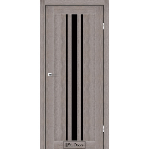 Двері міжкімнатні ARIZONA трюфель скло чорне StilDoors
