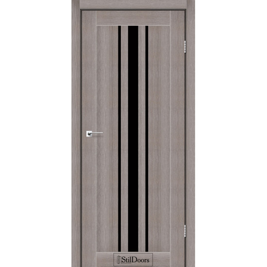 Двері міжкімнатні ARIZONA трюфель скло чорне StilDoors