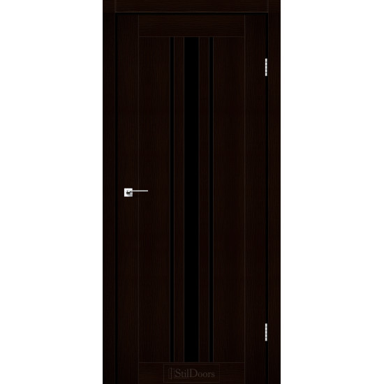 Двері міжкімнатні ARIZONA венге преміум скло чорне StilDoors