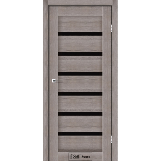 Двері міжкімнатні FLORIDA трюфель скло чорне StilDoors