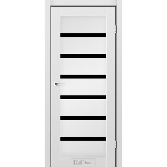 Двері міжкімнатні FLORIDA сірий мат скло чорне StilDoors