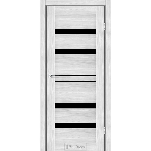 Дверь межкомнатная CUBA сандал стекло черное StilDoors 