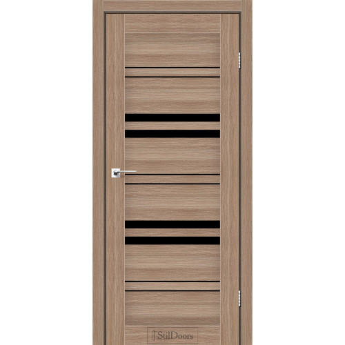 Двері міжкімнатні SLOVENIA вільха класична скло чорне StilDoors