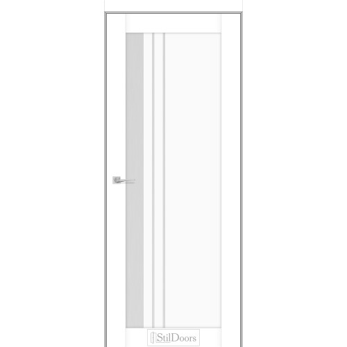 Дверь межкомнатная BELLANO белый мат стекло сатин StilDoors 