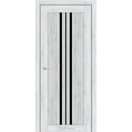 Двері міжкімнатні ARMANO дуб альпійський скло чорне StilDoors
