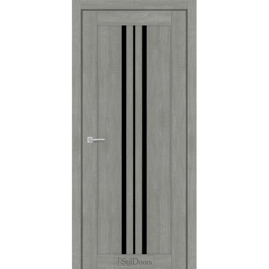 Двері міжкімнатні ARMANO ясен нордик скло чорне StilDoors
