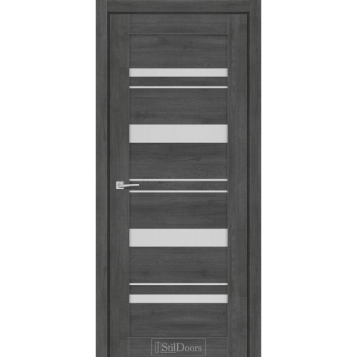Дверь межкомнатная FIORENA дуб смоки стекло сатин StilDoors 