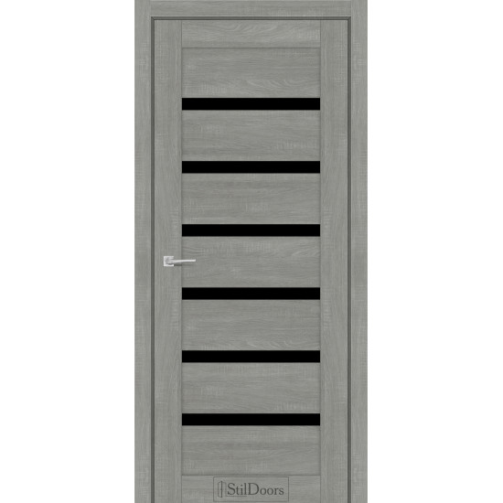 Двері міжкімнатні Fioranо ясен нордик скло чорне StilDoors