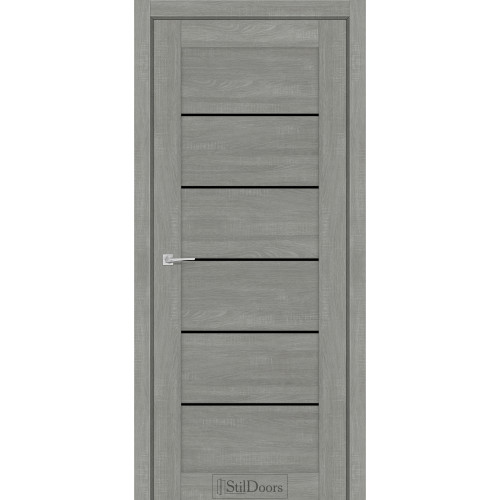 Двері міжкімнатні SALVERO ясен норддик скло чорне StilDoors