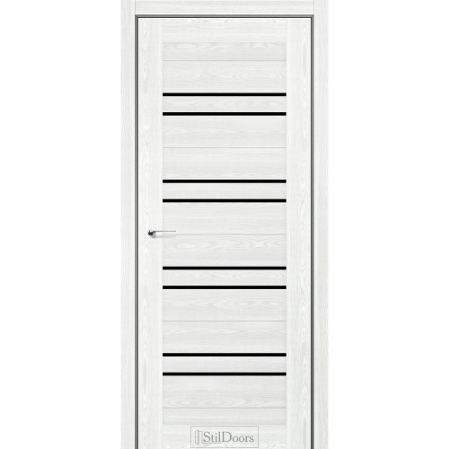 Дверь межкомнатная FERRO флитвуд айс стекло черное StilDoors 