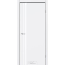 Дверь межкомнатная LOFT LINE белый мат черный торец StilDoors 