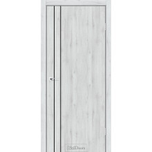 Дверь межкомнатная LOFT LINE дуб альпийский черный торец StilDoors 