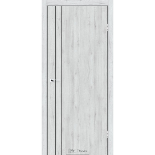 Дверь межкомнатная LOFT LINE дуб альпийский черный торец StilDoors 