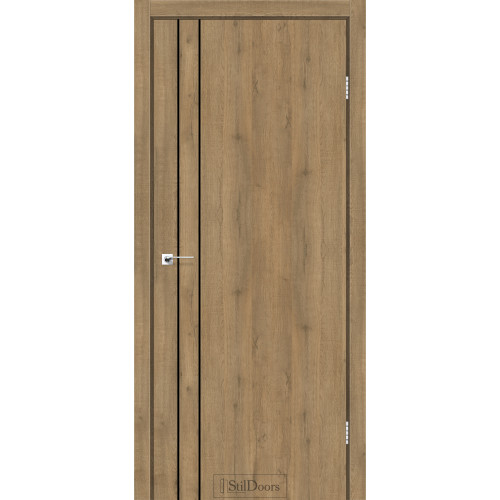 Дверь межкомнатная LOFT LINE дуб крафт черный торец StilDoors 
