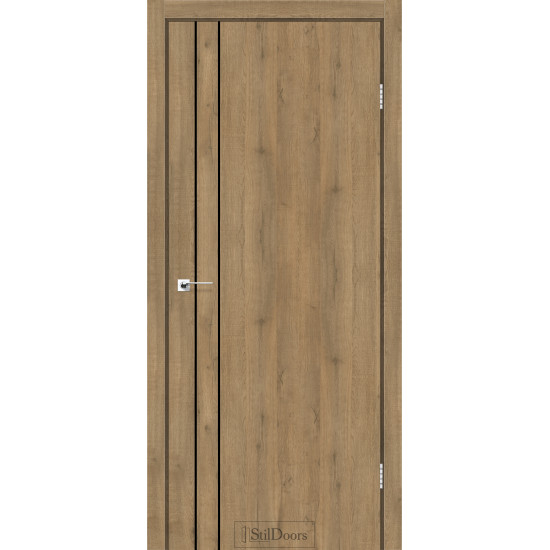 Двері міжкімнатні LOFT LINE дуб крафт чорний торець StilDoors