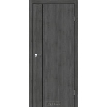 Дверь межкомнатная LOFT LINE дуб смоки черный торец StilDoors 