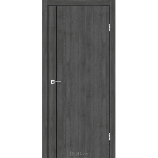 Двері міжкімнатні LOFT LINE дуб смоки чорний торець StilDoors