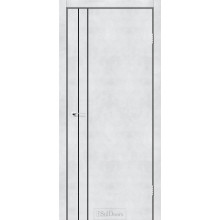 Дверь межкомнатная LOFT LINE светлый бетон черный торец StilDoors 