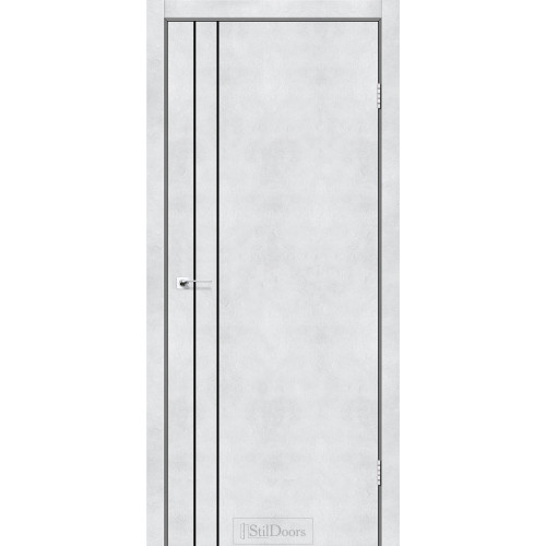Дверь межкомнатная LOFT LINE светлый бетон черный торец StilDoors 