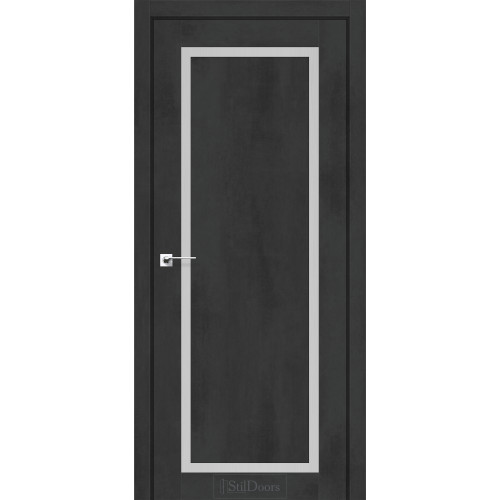 Дверь межкомнатная ASMARA бетон антрацит стекло сатин StilDoors 